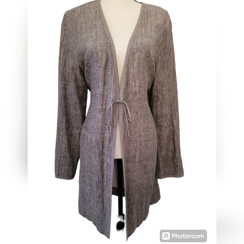 Linen Eileen Fischer Brown Jacket in XL